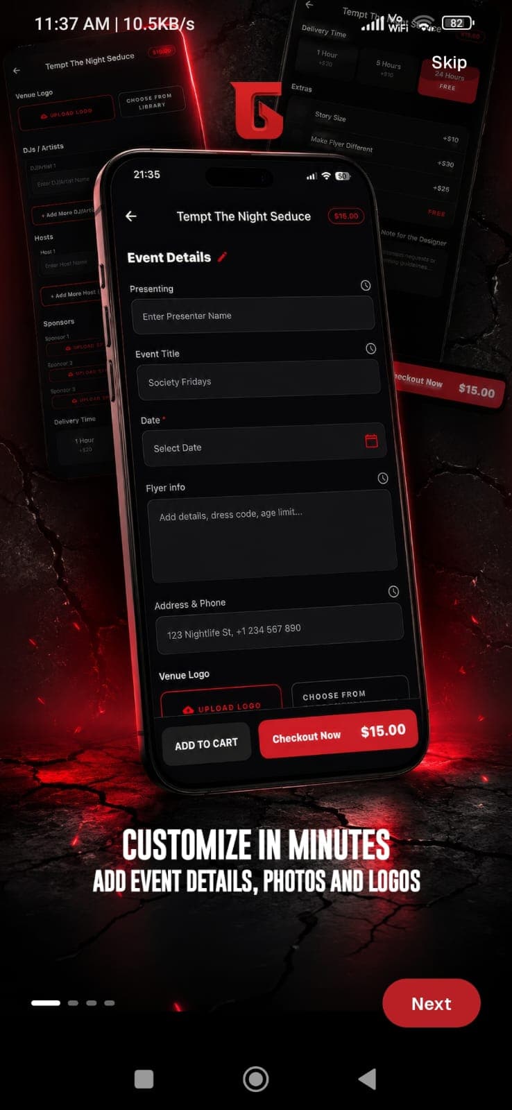 Grodify screen 1 of 5